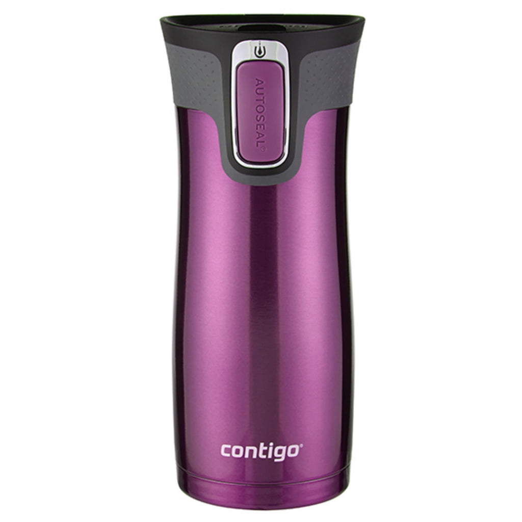 Contigo AUTOSEAL West Loop 2.0 Travel Mug, 16 oz., Stainless Steel with Black Button C098H