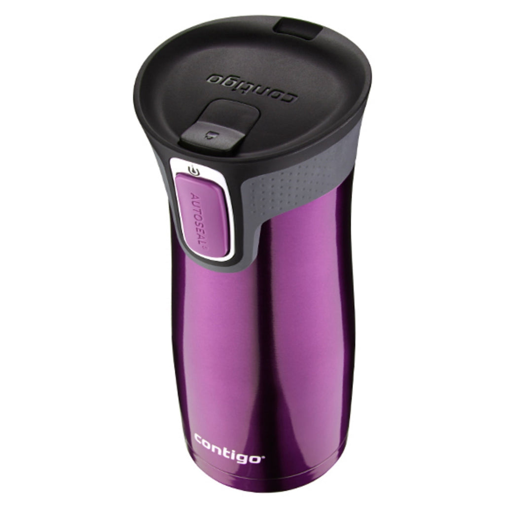 Contigo AUTOSEAL West Loop 2.0 Travel Mug, 16 oz., Stainless Steel with Black Button C098H
