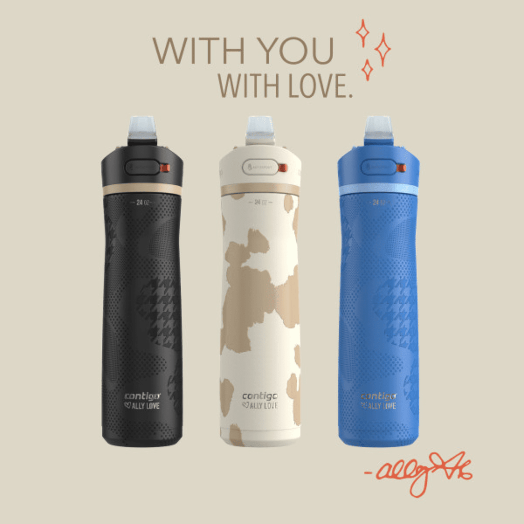 Contigo x Ally Love Ashland Chill 2.0 Stainless Steel Water Bottle with Autospout Lid, 24 oz, Oatmilk C092Y