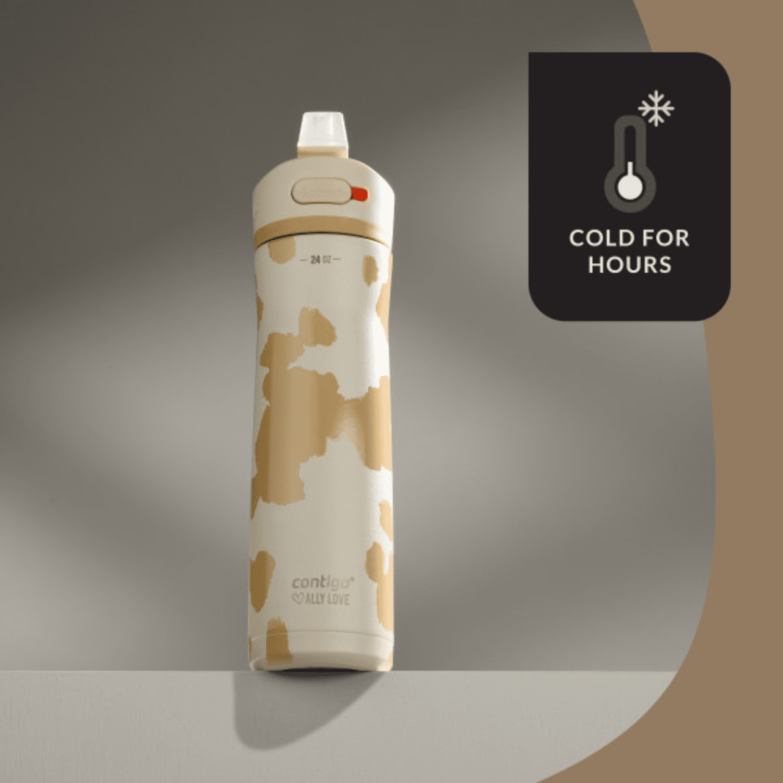 Contigo x Ally Love Ashland Chill 2.0 Stainless Steel Water Bottle with Autospout Lid, 24 oz, Oatmilk C092Y