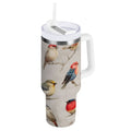 40 oz Insulated Stainless Steel Tumbler Double Wall Stainless Steel Tumbler with 2-Way Drinking Birds Pattern C612B