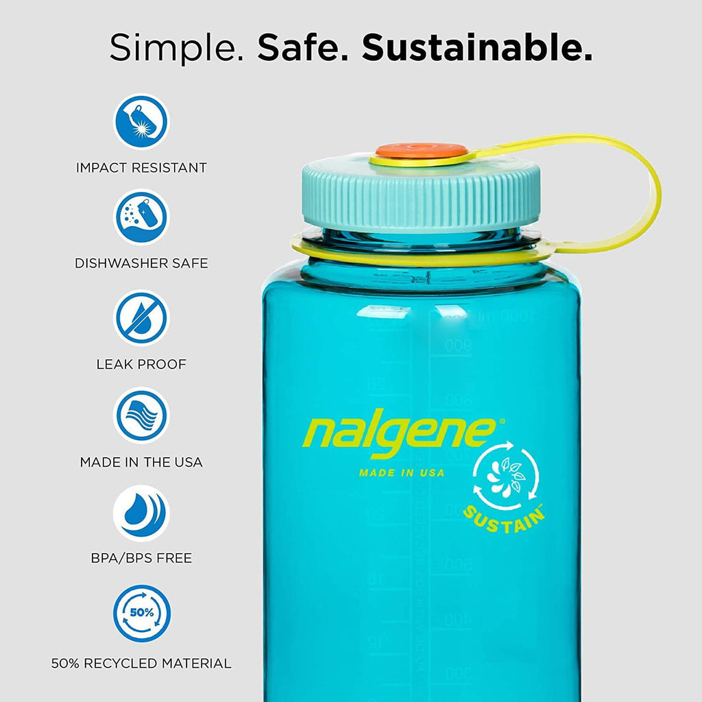 Nalgene Sustain 32 oz. Wide Mouth Water Bottle - Indigo C136S