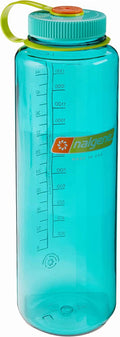 Nalgene Sustain Tritan BPA-Free Water Made with Material Derived from 50% Plastic Waste (using ISCC certified mass balance), 48 OZ, Wide Mouth, Cerulean C149G
