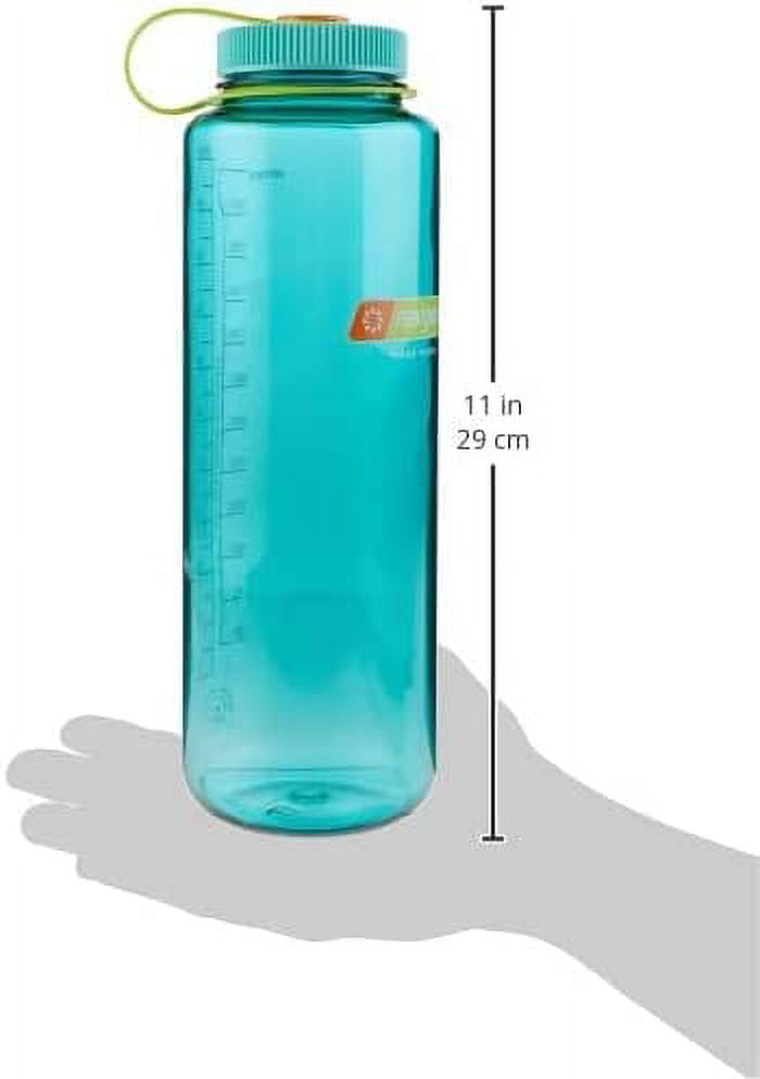 Nalgene Sustain Tritan BPA-Free Water Made with Material Derived from 50% Plastic Waste (using ISCC certified mass balance), 48 OZ, Wide Mouth, Cerulean C149G