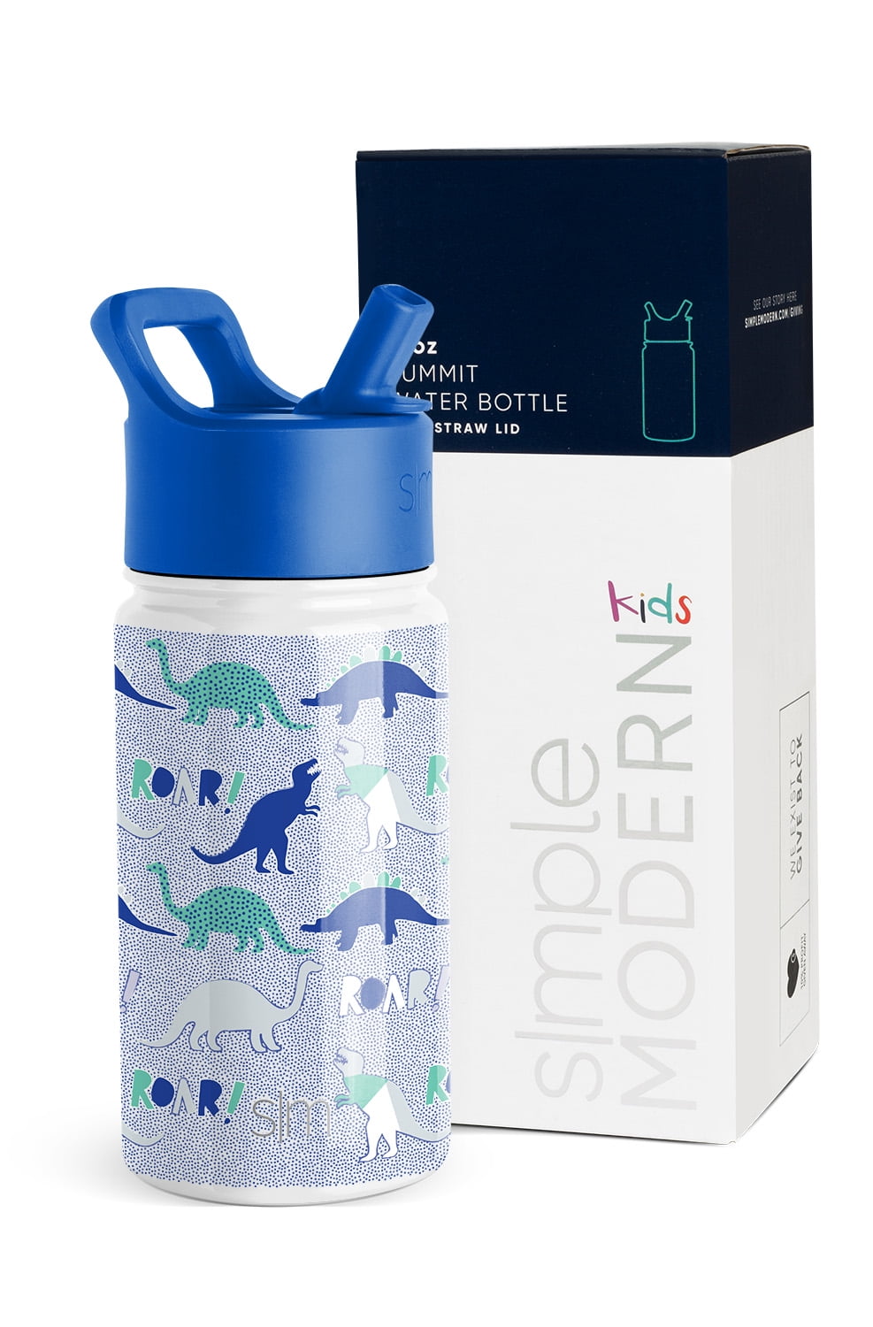 Simple Modern Summit Water Bottle Straw Lid Vacuum Insulated Stainless Steel Bottle | 14 fl oz C431V