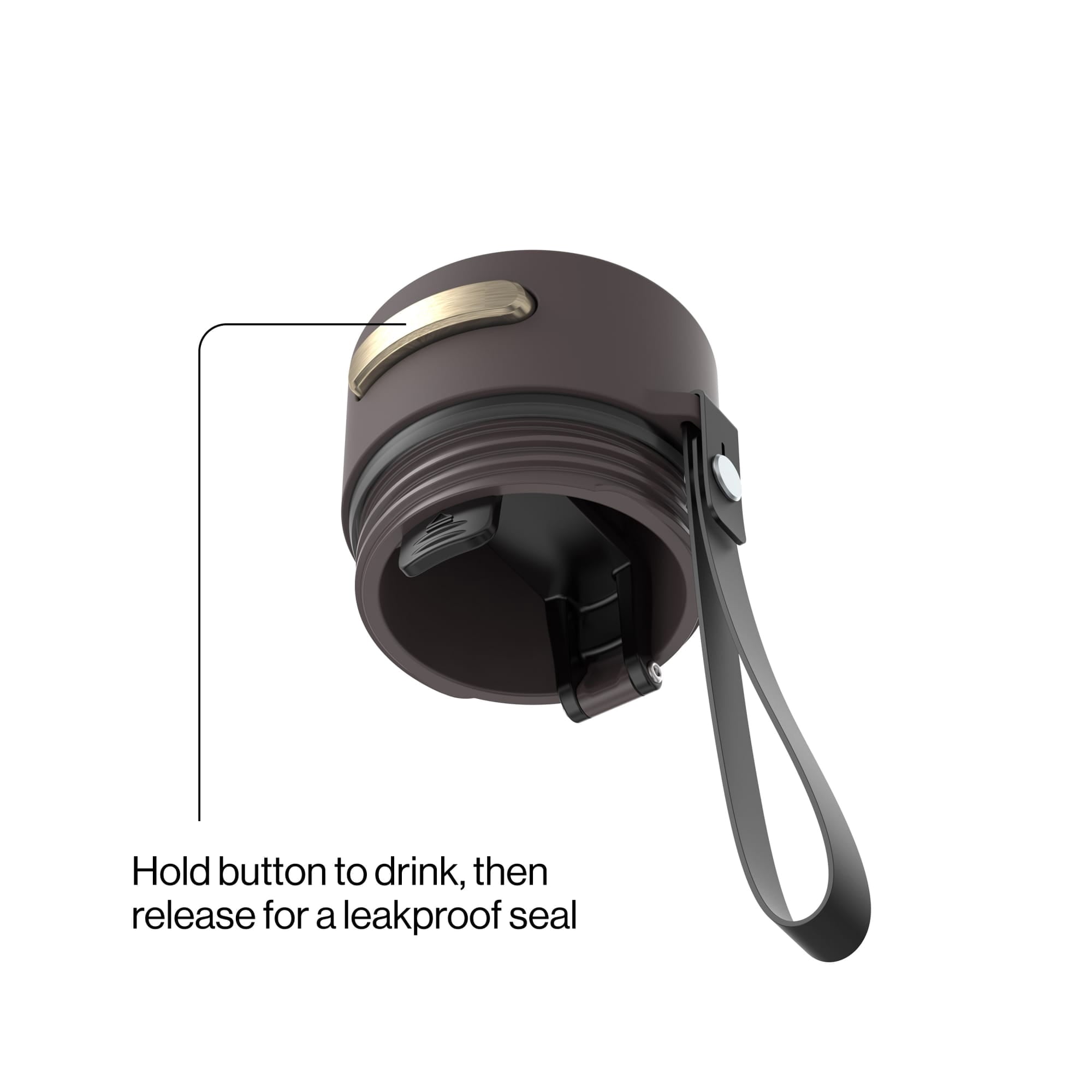Contigo AutoSeal Leakproof Stainless Steel Reusable Water Bottle Tumbler with Carrying Strap, Cream/Champagne, 24 oz C019J