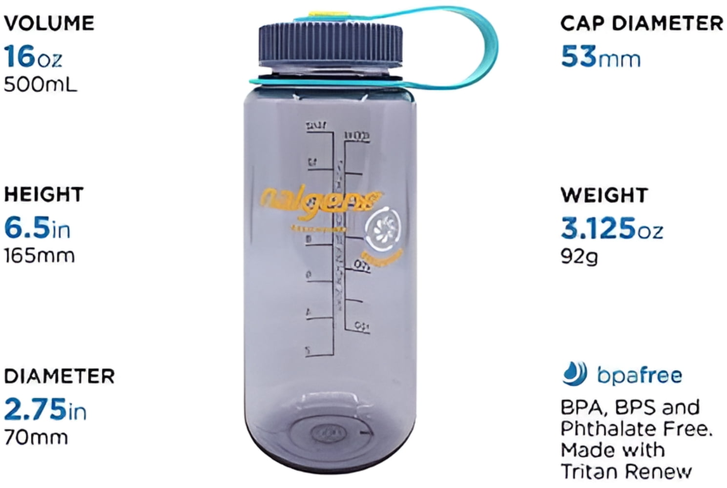 Nalgene 16oz Wide Mouth Sustain Bottle C139U