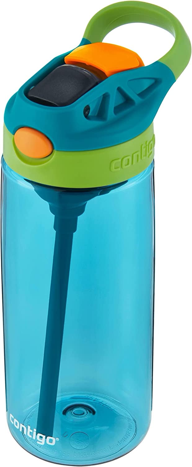 Contigo Kid's 20 oz. AutoSpout Straw Water Bottle - Juniper/Limelight C032F