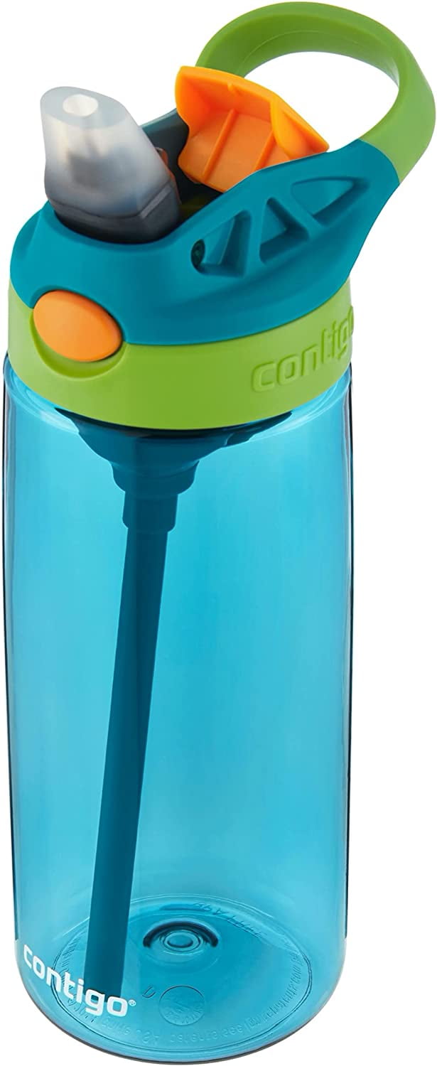 Contigo Kid's 20 oz. AutoSpout Straw Water Bottle - Juniper/Limelight C032F