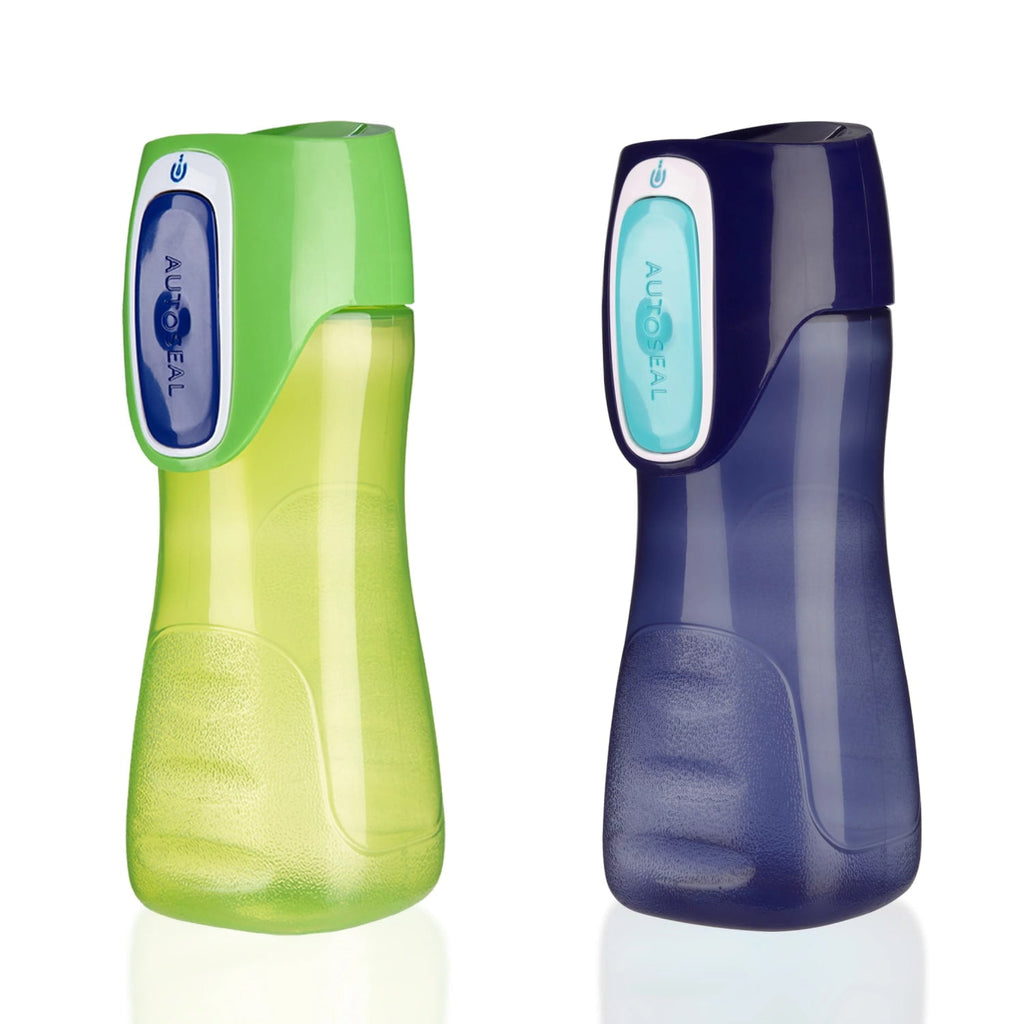 Contigo Kids Trekker Water Bottle with AUTOSEAL Lid Navy Blue and Granny Smith Green, 14 fl oz., 2-pack C123B