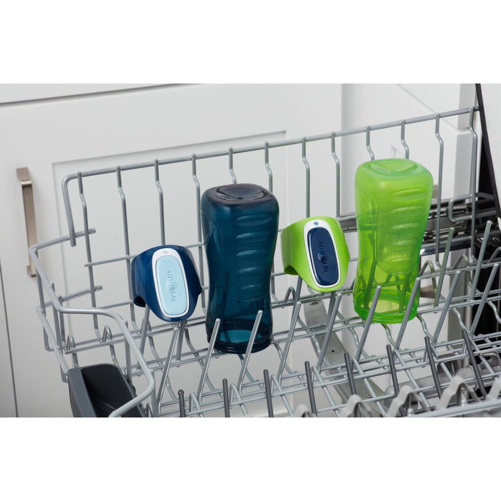 Contigo Kids Trekker Water Bottle with AUTOSEAL Lid Navy Blue and Granny Smith Green, 14 fl oz., 2-pack C123B