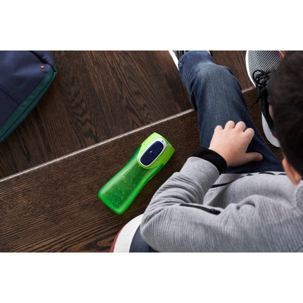 Contigo Kids Trekker Water Bottle with AUTOSEAL Lid Navy Blue and Granny Smith Green, 14 fl oz., 2-pack C123B