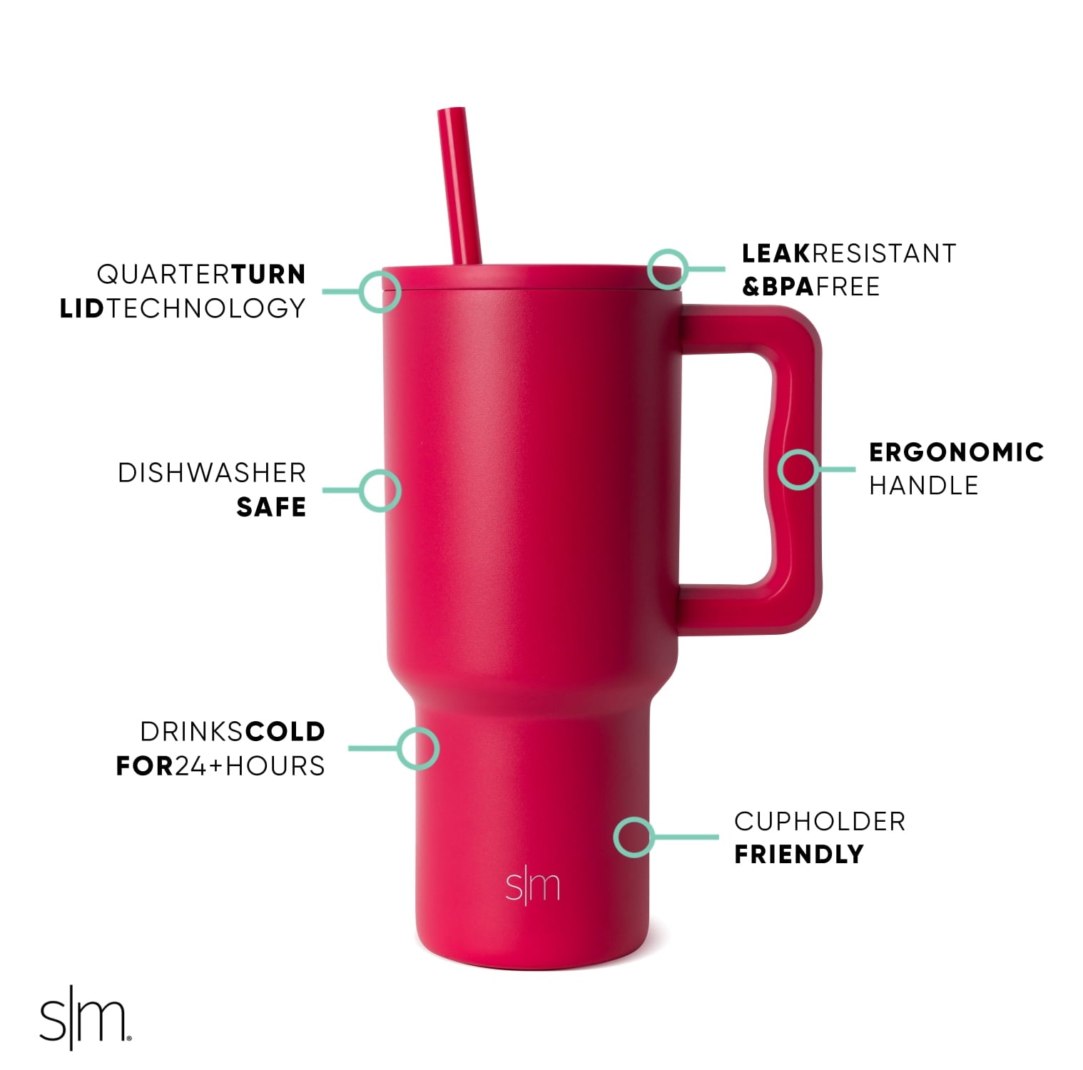 Simple Modern 30 fl oz Insulated Stainless Steel Trek Tumbler with Straw Lid | Seaglass Sage and Cream Checkmate C690C