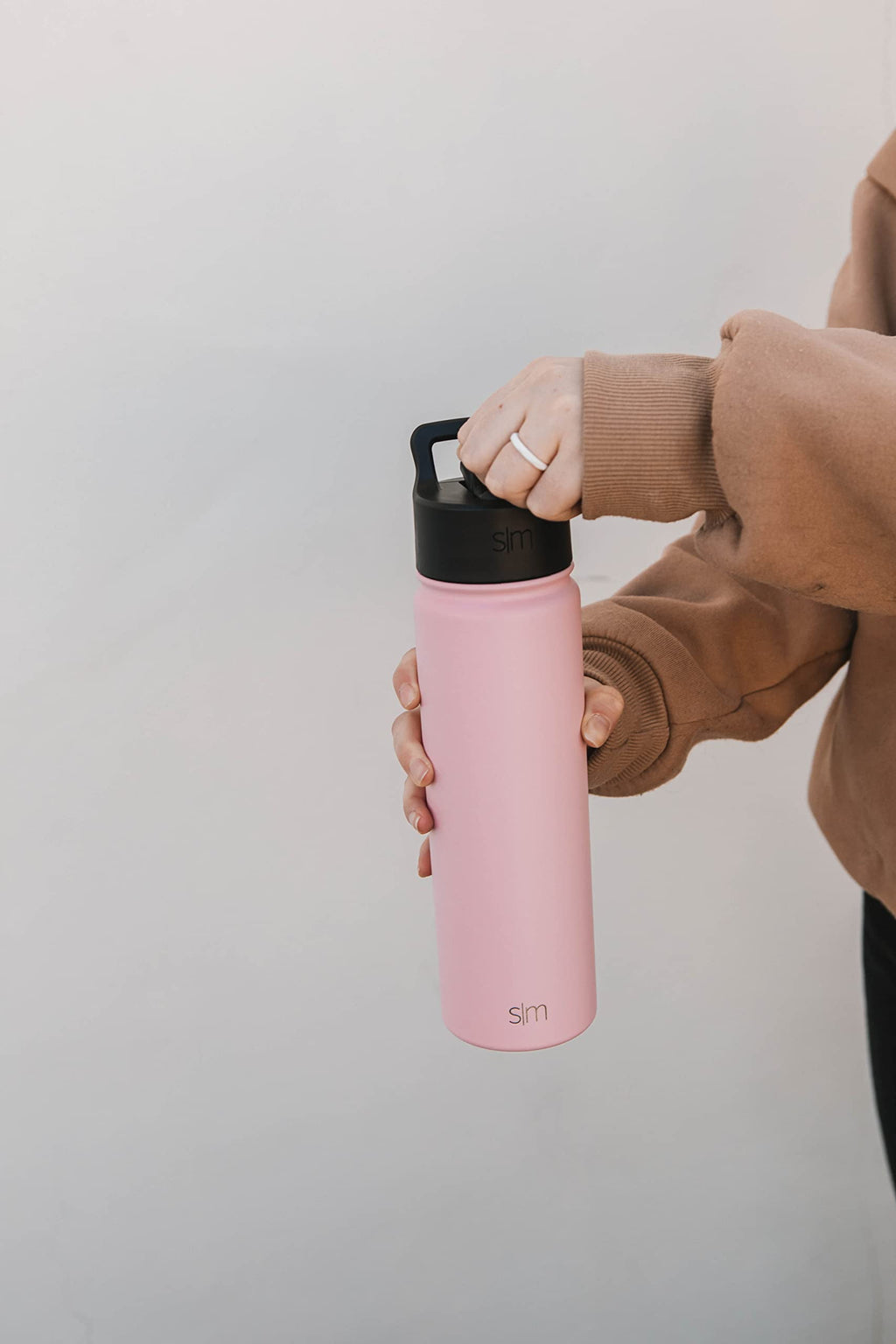 Simple Modern Kids Water Bottle with Straw Lid Vacuum Insulated Stainless Steel Metal Thermos Bottles | Reusable Leak Proof BPA-Free Flask for School | Summit Collection | 18oz, Blush -Blush C687A