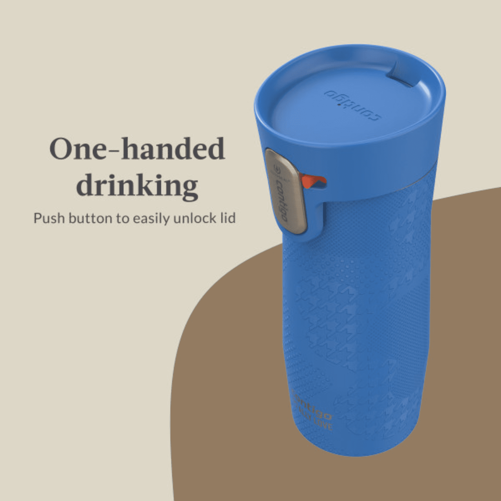 Contigo x Ally Love Autoseal West Loop Vacuum-Insulated Stainless Steel Travel Mug with Easy-Clean Lid, 16 oz, Stellar Jay C028F