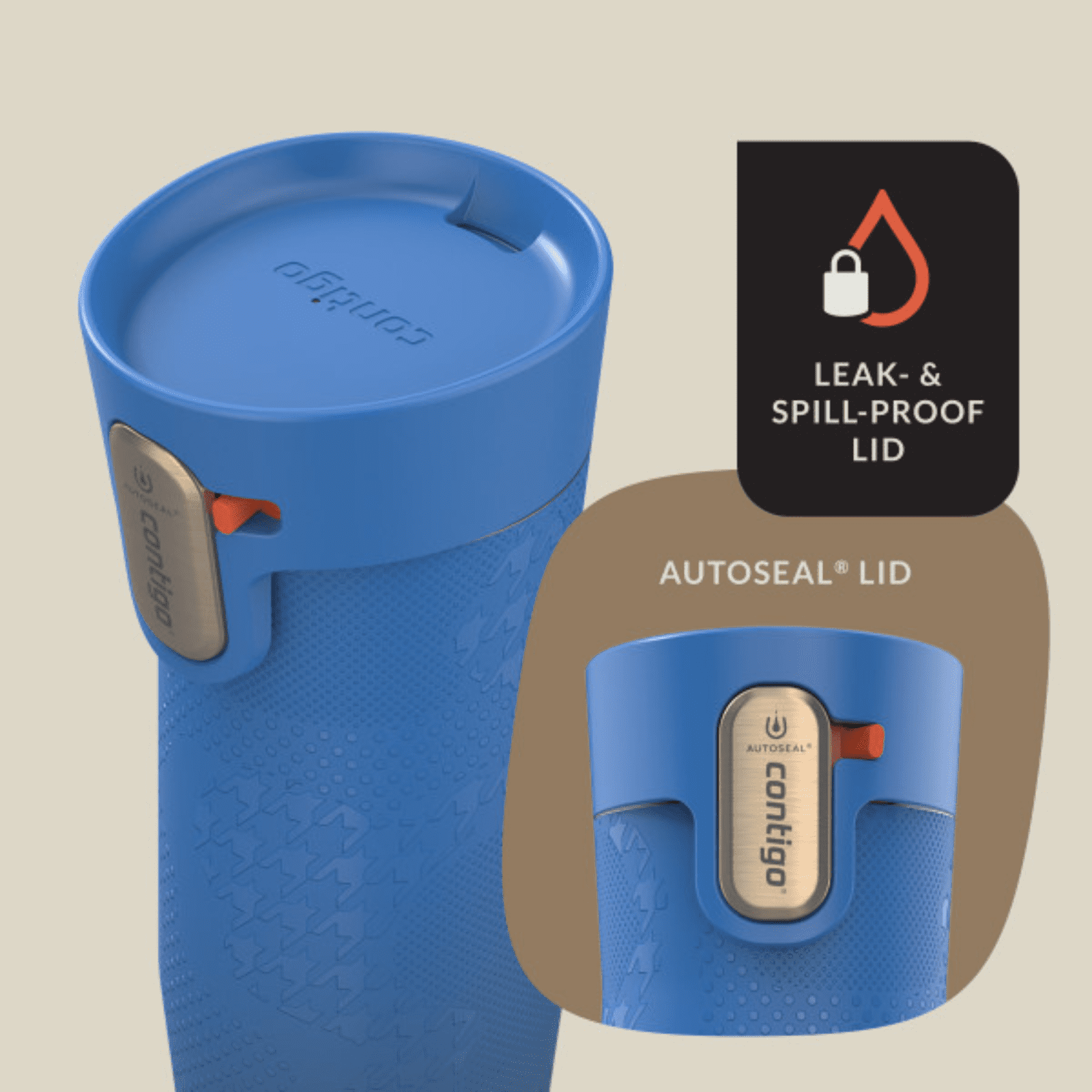 Contigo x Ally Love Autoseal West Loop Vacuum-Insulated Stainless Steel Travel Mug with Easy-Clean Lid, 16 oz, Stellar Jay C028F