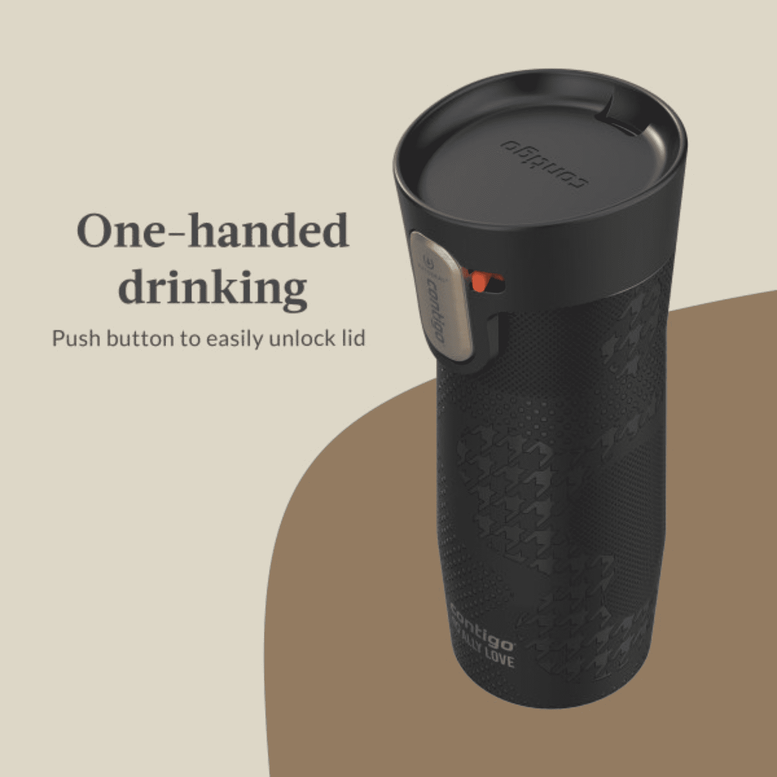 Contigo x Ally Love Autoseal West Loop Vacuum-Insulated Stainless Steel Travel Mug with Easy-Clean Lid, 16 oz, Stellar Jay C028F
