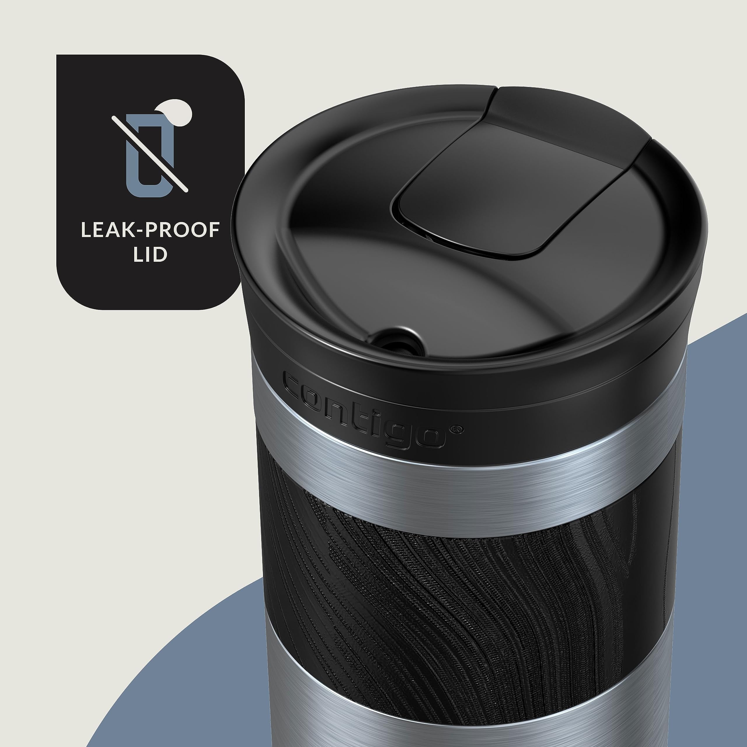 Contigo Byron 2.0 Stainless Steel Travel Mug with SNAPSEAL Lid and Grip, 16oz. C050S