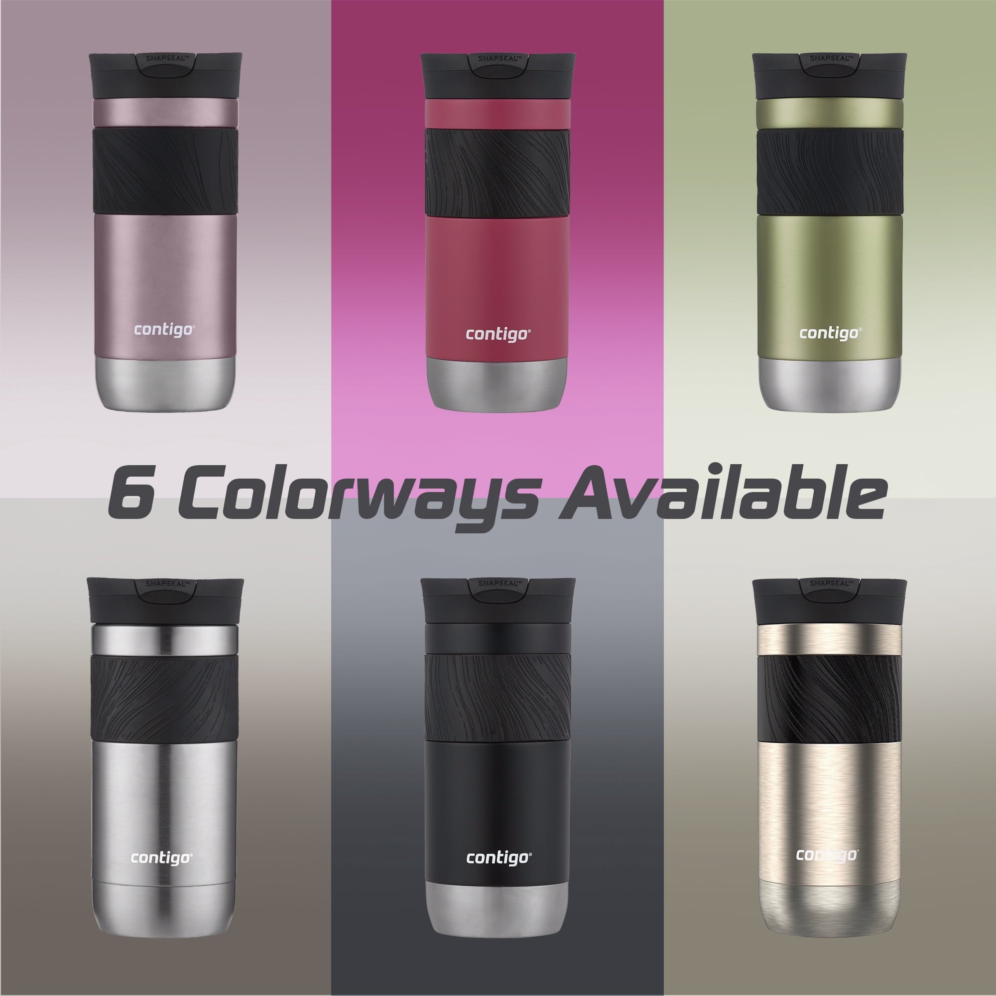 Contigo Byron 2.0 Stainless Steel Travel Mug with SNAPSEAL Lid and Grip, 16oz. C050S