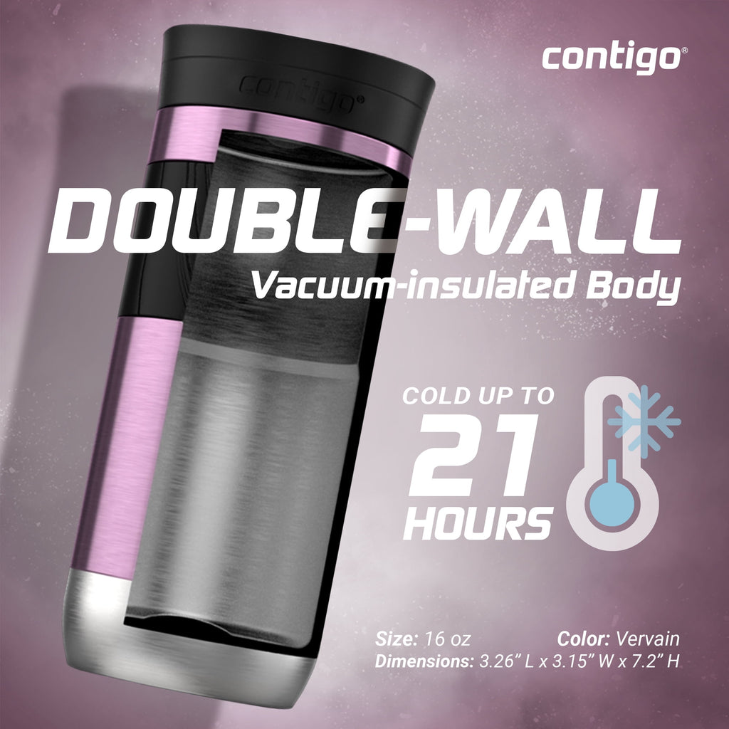 Contigo Byron 2.0 Stainless Steel Travel Mug with SNAPSEAL Lid and Grip, 16oz. C050S