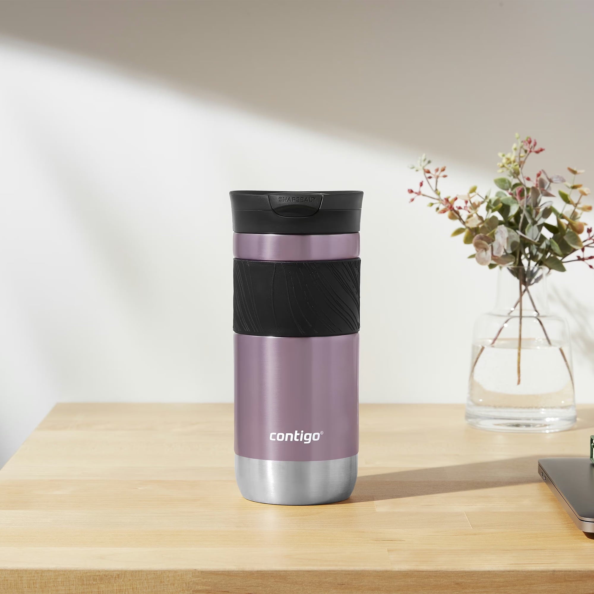 Contigo Byron 2.0 Stainless Steel Travel Mug with SNAPSEAL Lid and Grip, 16oz. C050S