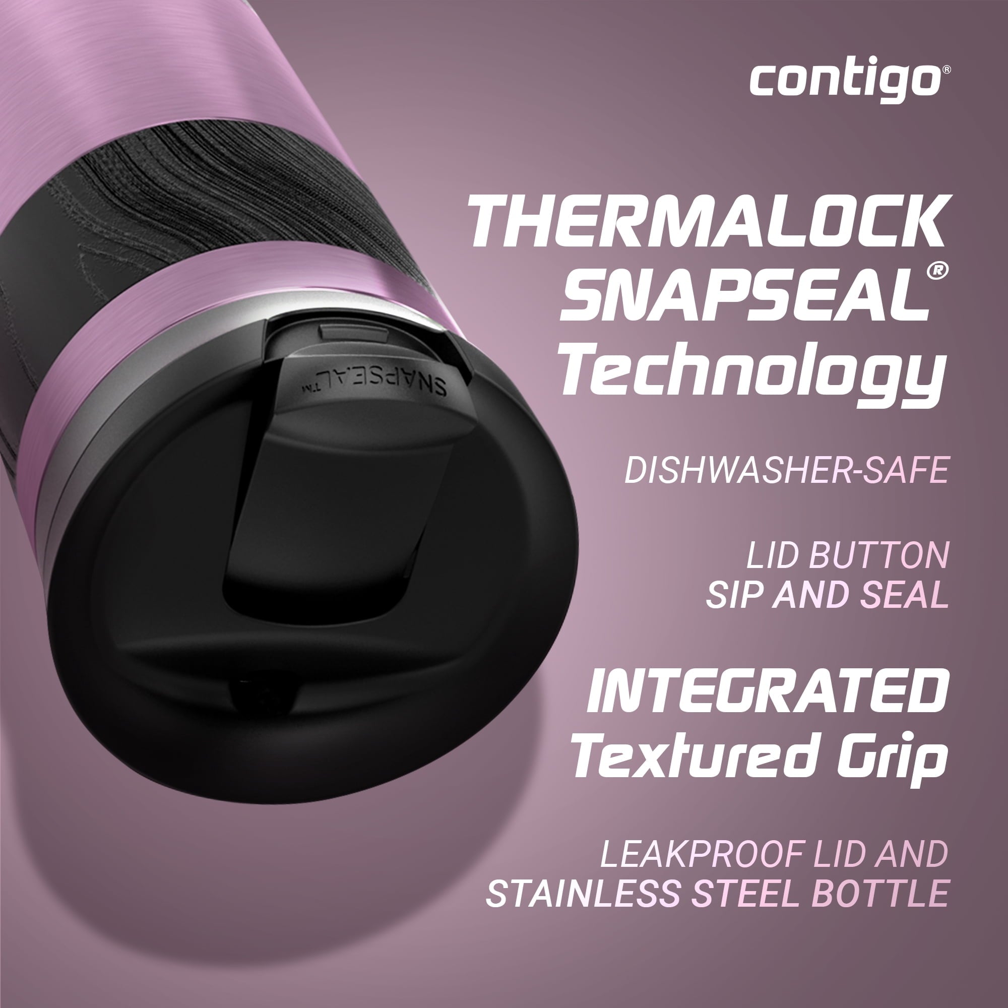 Contigo Byron 2.0 Stainless Steel Travel Mug with SNAPSEAL Lid and Grip, 16oz. C050S