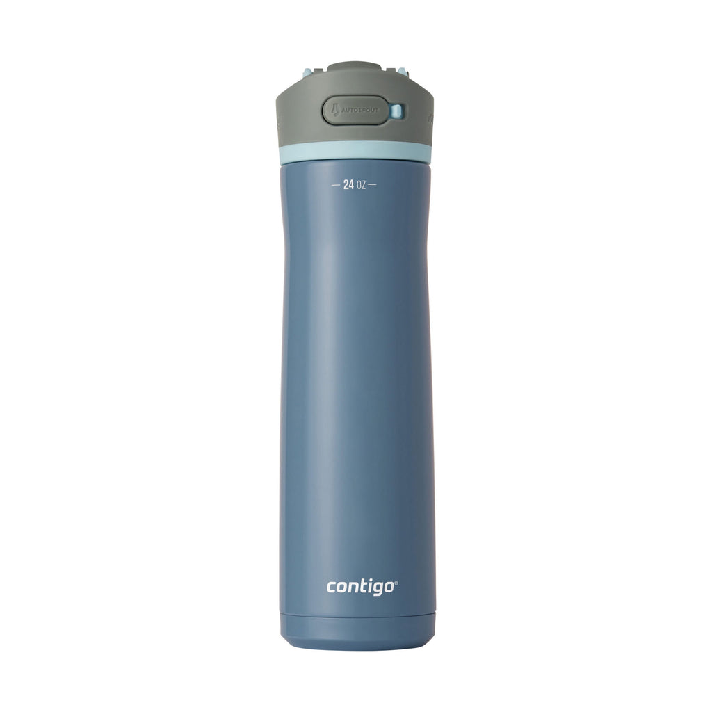Contigo® Wells Chill Stainless Steel Filter Water Bottle with AUTOSPOUT® Straw Lid, 24 oz., Dark Ice C090E