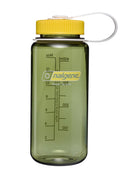 Nalgene 16oz Wide Mouth Water Bottle BPA-Free USA Made, Oil Green + Freesia C145X