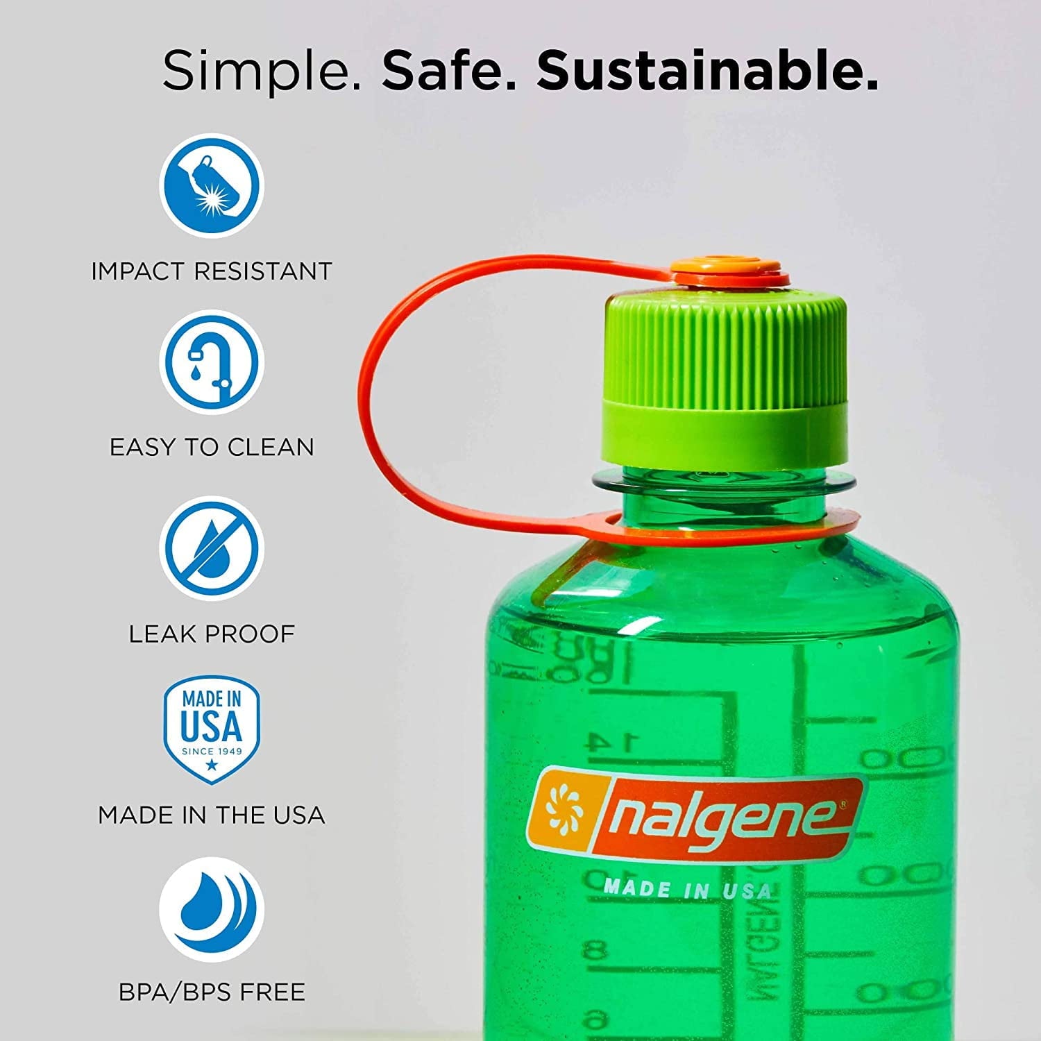 Nalgene Sustain 32 oz Narrow Mouth Plastic Water Bottle C138B