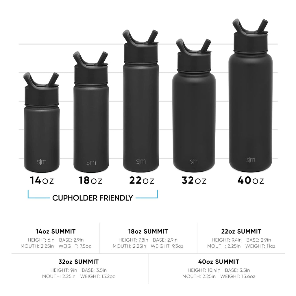 Simple Modern Kids Water Bottle with Straw Lid Vacuum Insulated Stainless Steel Metal Thermos Bottles | Reusable Leak Proof BPA-Free Flask for School | Summit Collection | 18oz, Checkmate C433X
