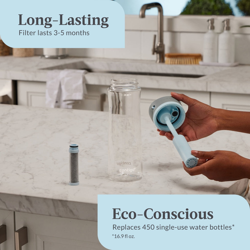 Contigo 24 oz. Wells Plastic Filter Water Bottle - Salt C018D