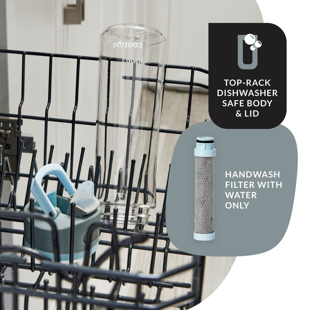 Contigo 24 oz. Wells Plastic Filter Water Bottle - Salt C018D