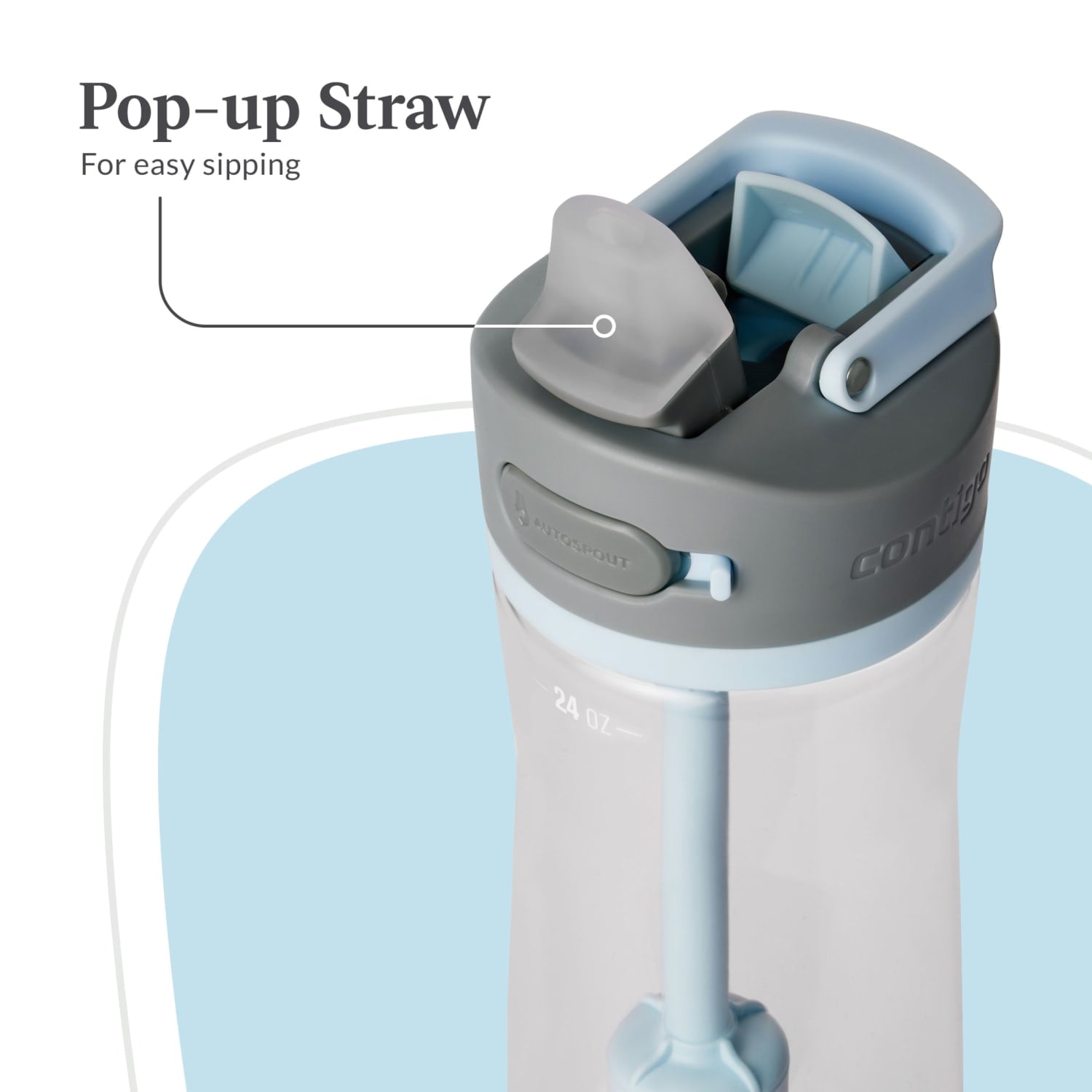 Contigo 24 oz. Wells Plastic Filter Water Bottle - Salt C018D