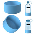 Linkidea 2 Pack Water Bottle Boot Compatible with Nalgene Sustain Wide Mouth 32oz/48oz, Narrow Mouth 32oz, Silicone Anti-Slip Bottle Bottom Bumper Protector (Blue) C209F