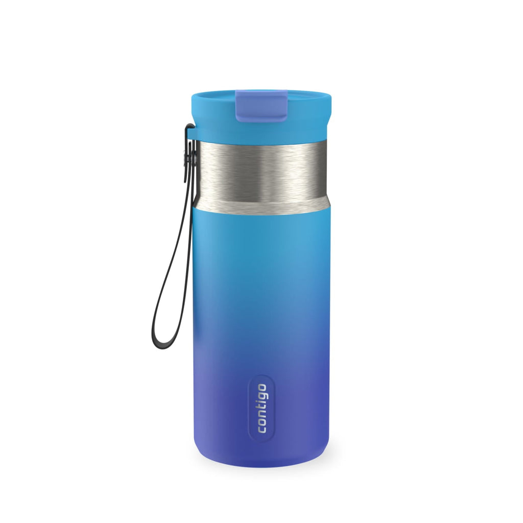 Contigo DualSip 16 oz Compact Leakproof Insulated Water Bottle with 2-Way Lid C049H