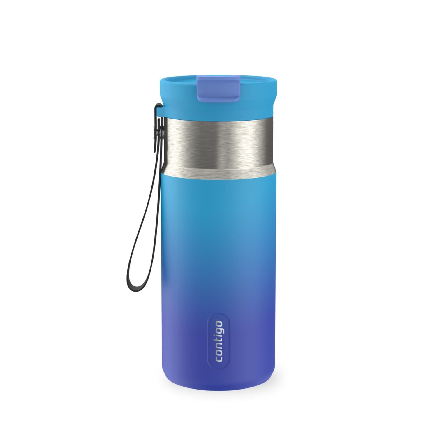 Contigo DualSip 16 oz Compact Leakproof Insulated Water Bottle with 2-Way Lid C049H