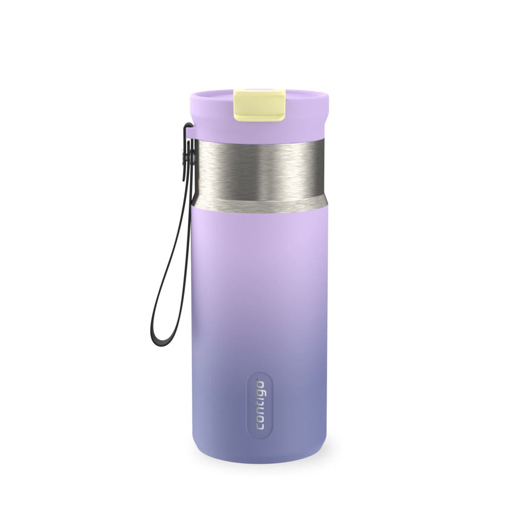 Contigo DualSip 16 oz Compact Leakproof Insulated Water Bottle with 2-Way Lid C049H