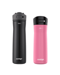 Contigo Jackson Chill  Bundle 2 Water Bottles Black 24oz and Pink  20oz with Autopop Lid C077N