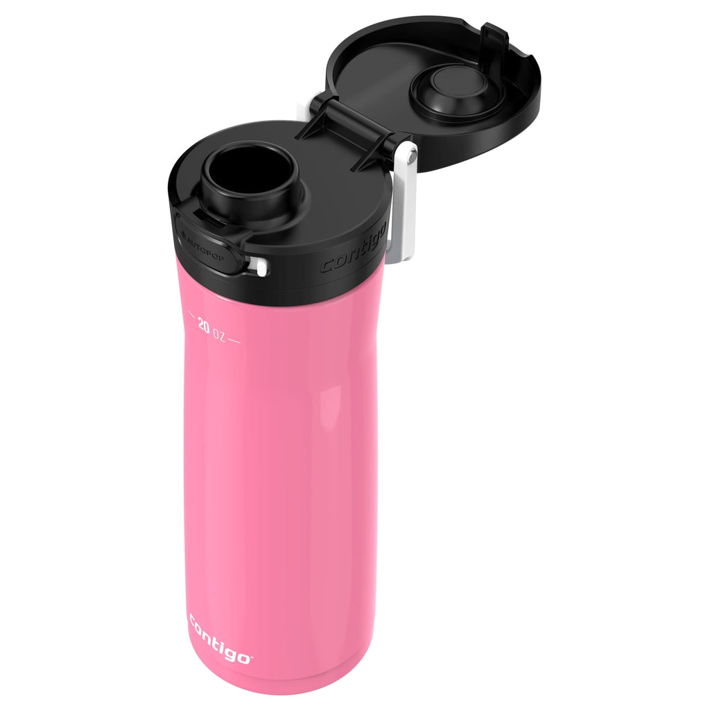 Contigo Jackson Chill  Bundle 2 Water Bottles Black 24oz and Pink  20oz with Autopop Lid C077N