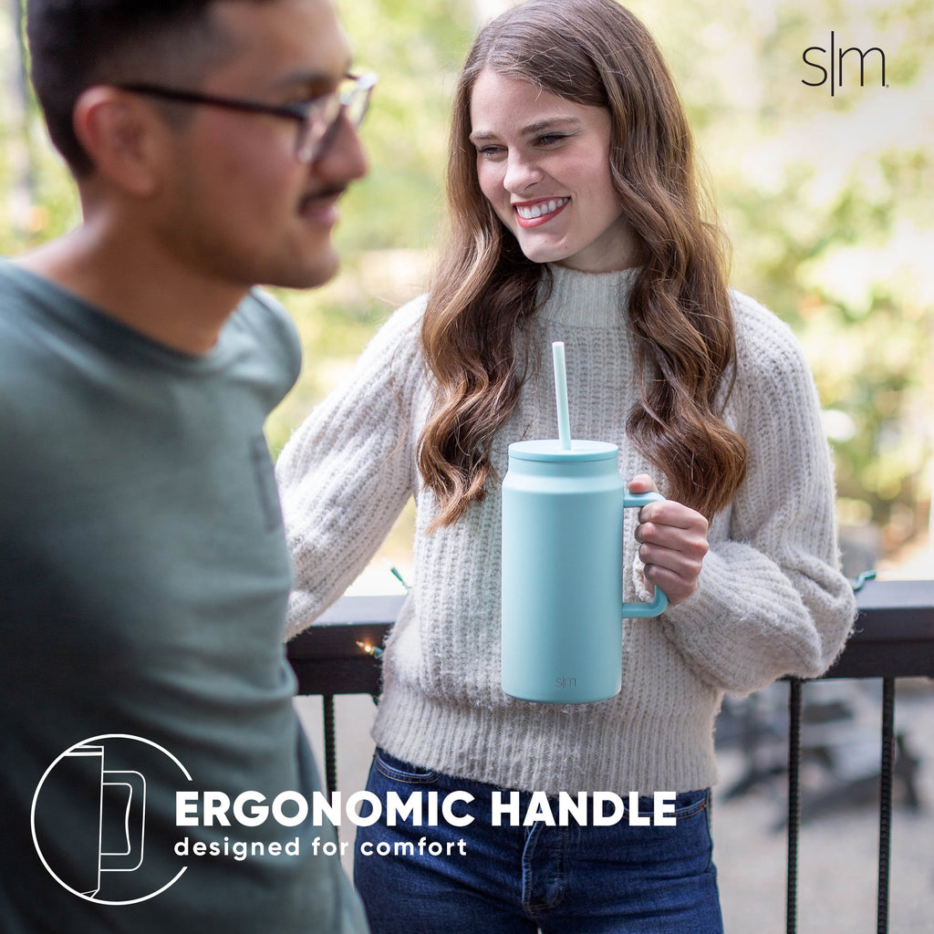 Simple Modern 50 fl oz Insulated Stainless Steel Trek Tumbler with Straw Lid | Midnight Black C406J