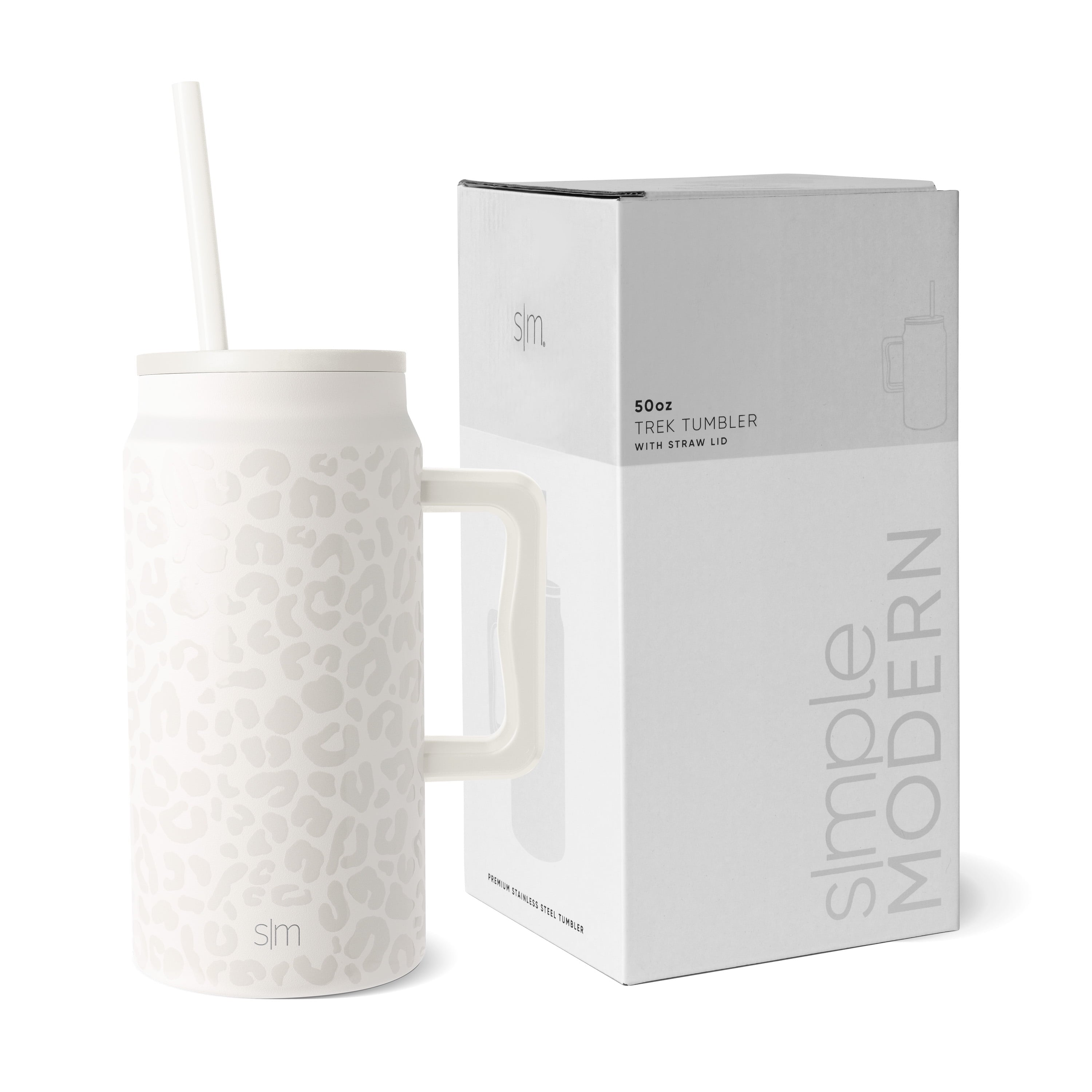 Simple Modern 50 fl oz Insulated Stainless Steel Trek Tumbler with Straw Lid | Midnight Black C406J
