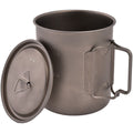 Olicamp Titanium Space Saver Mug with Lid, Nests Nalgene Bottle Inside, Lightweight and Compact, Perfect for Camping and Backpacking, 750mL C193X