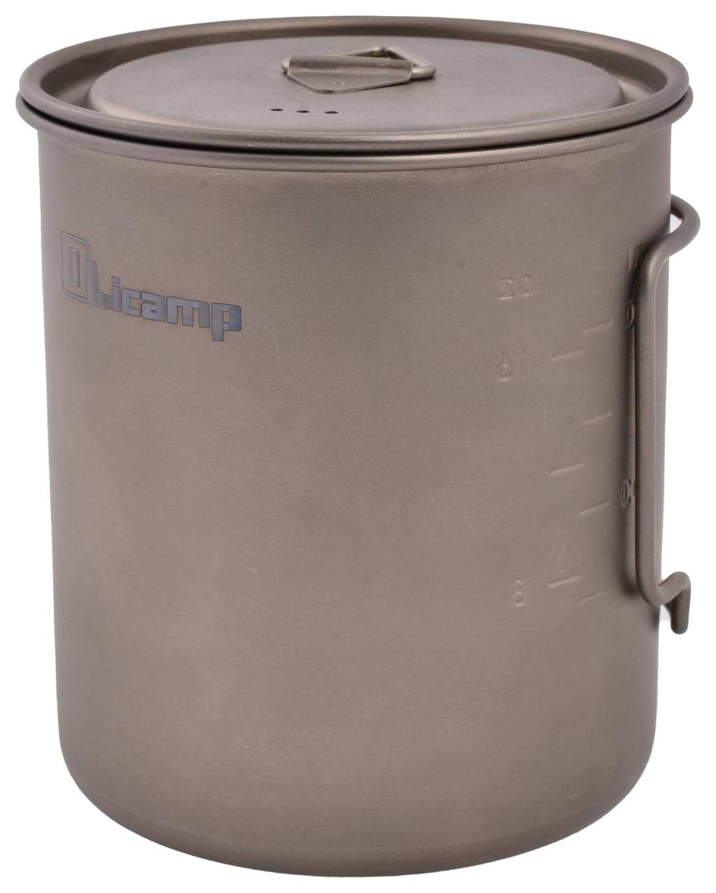 Olicamp Titanium Space Saver Mug with Lid, Nests Nalgene Bottle Inside, Lightweight and Compact, Perfect for Camping and Backpacking, 750mL C193X