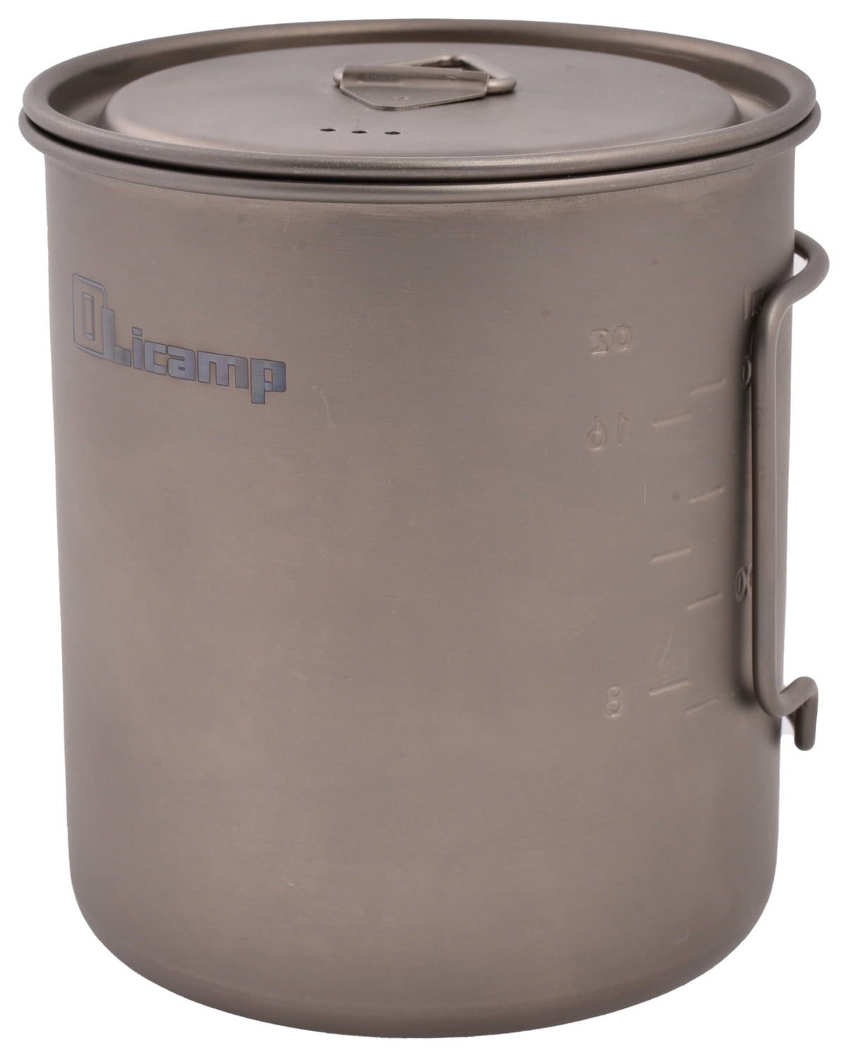 Olicamp Titanium Space Saver Mug with Lid, Nests Nalgene Bottle Inside, Lightweight and Compact, Perfect for Camping and Backpacking, 750mL C193X