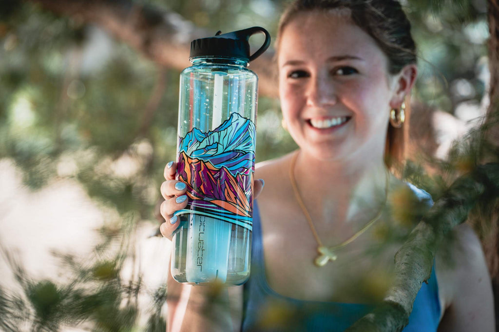 Epic Water Filters Nalgene OG Sustain Tritan USA Made Water Bottle and 75 Gallon Filter - Removes 99.99% of Water Impurities, 32oz, Leggitt Art C192N