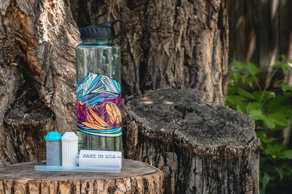 Epic Water Filters Nalgene OG Sustain Tritan USA Made Water Bottle and 75 Gallon Filter - Removes 99.99% of Water Impurities, 32oz, Leggitt Art C192N