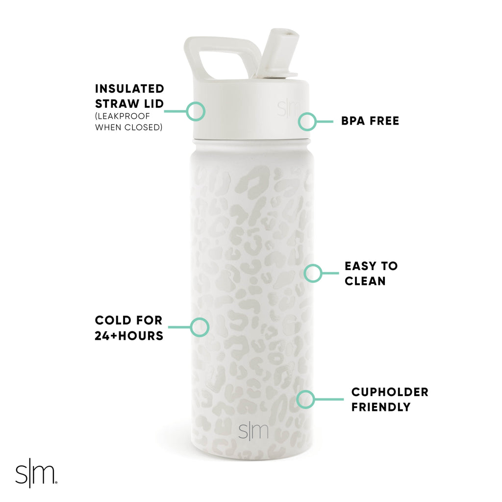 Simple Modern Summit Water Bottle Straw Lid Vacuum Insulated Stainless Steel Bottle | 18 fl oz C425G