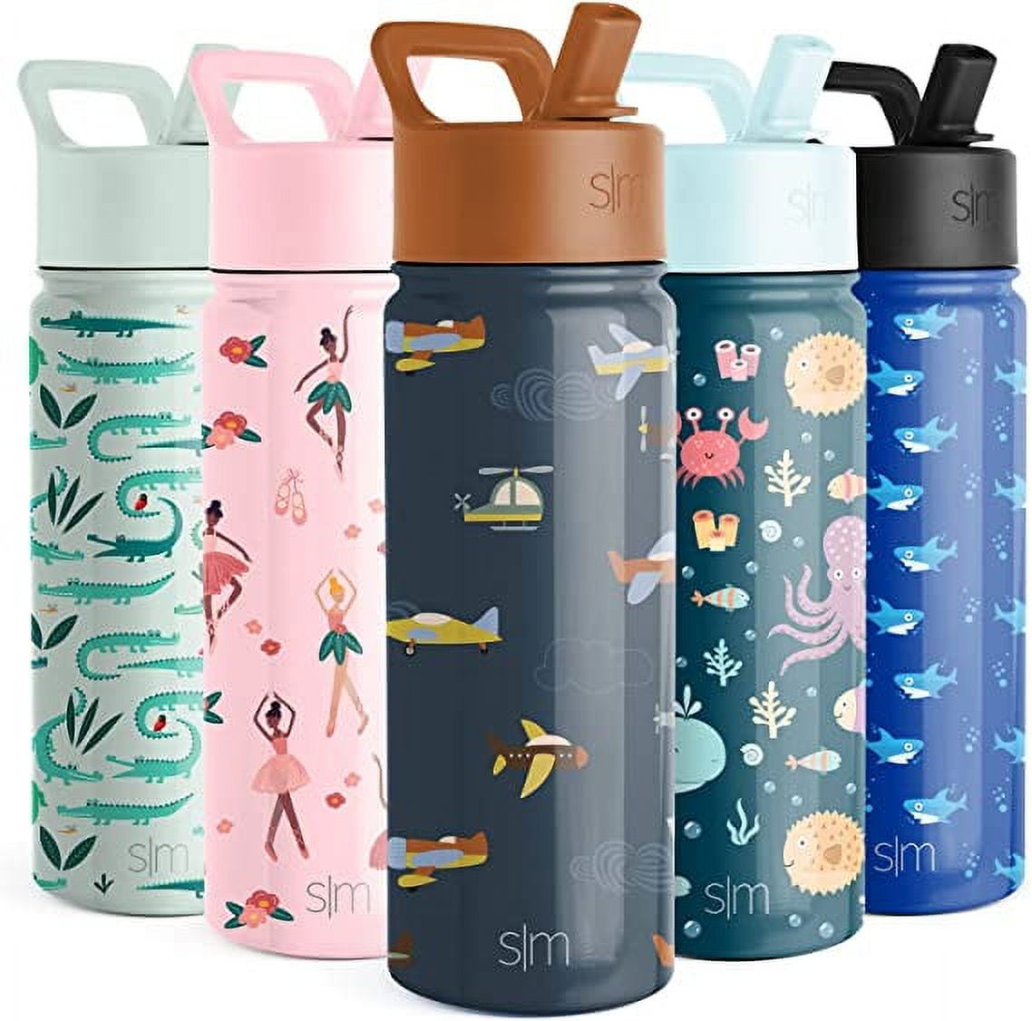 Simple Modern Summit Water Bottle Straw Lid Vacuum Insulated Stainless Steel Bottle | 18 fl oz C425G