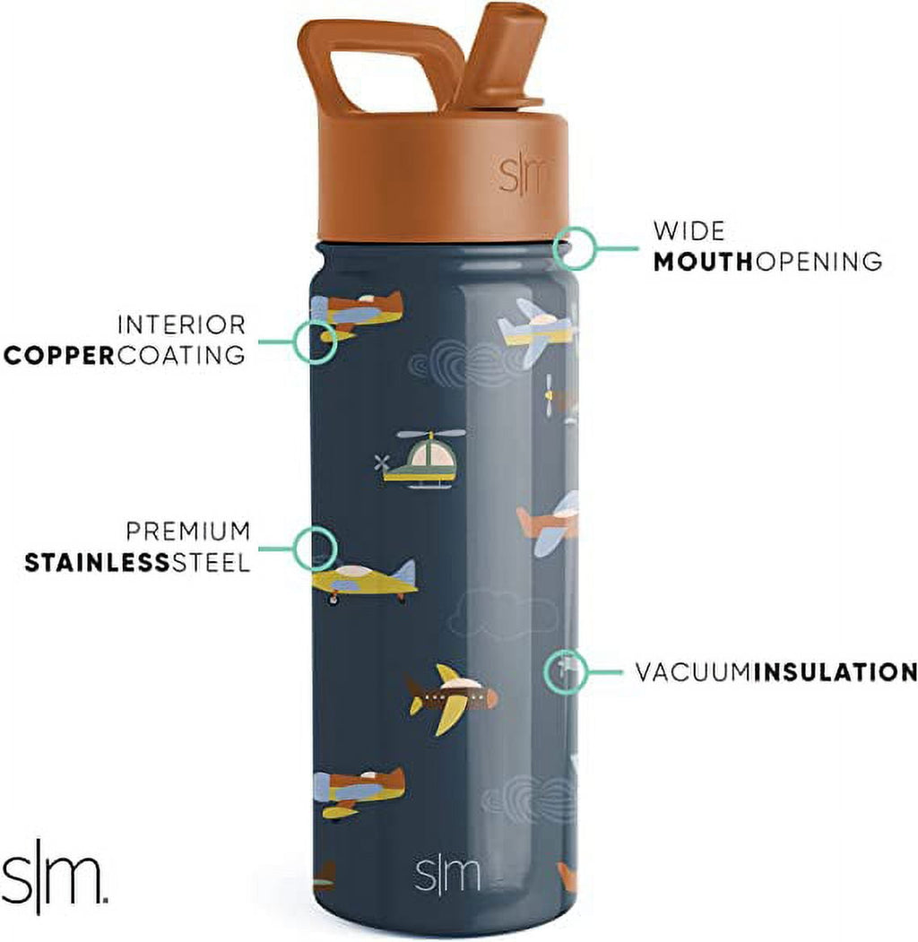 Simple Modern Summit Water Bottle Straw Lid Vacuum Insulated Stainless Steel Bottle | 18 fl oz C425G