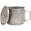 Olicamp Titanium Space Saver Mug with Lid, Nests Nalgene Bottle Inside, Lightweight and Compact, Perfect for Camping and Backpacking, 550mL C194Y